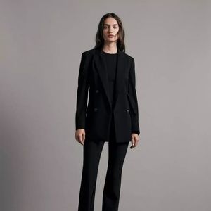 RAG & BONE Andie Twill Blazer in Black Size 6